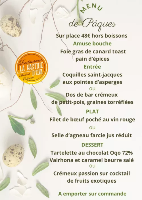 La Bastide Delva Restaurant Bistronomique En Mayenne 53 Menu Paques 2024 2